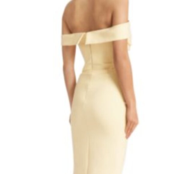 NWT Lavish Alice, Claire Butter Yellow Bodycon Dress NWT - Picture 2 of 3